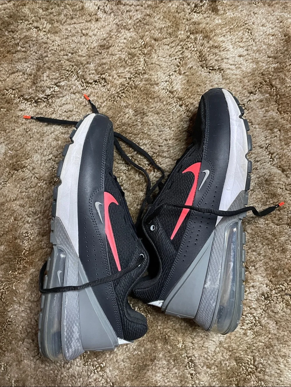 Nike‎ Air Max Pulse Black Smoke Grey Anthracite Bright Crimson Mens Size 9.5